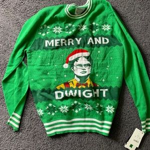 the office merry and dwight sweater